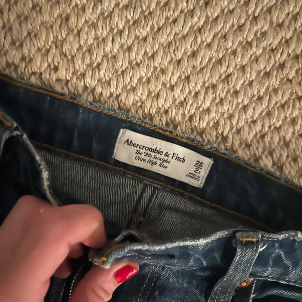 Abercrombie & Fitch Dark Blue Straight Leg Jeans - Picture 4 of 4